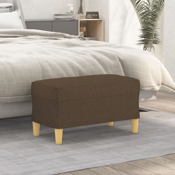 vidaXL Lavička hnedá 70x35x41 cm látka