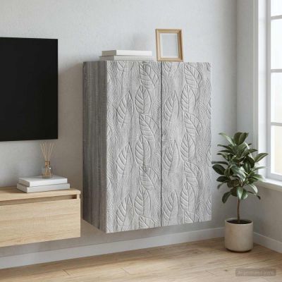 vidaXL Nástenná skrinka 66 x 34,5 x 90 cm Kompozitné drevo Sivý Sonoma