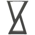 vidaXL Nohy konferenčného stolíka 2 ks antracitové 28x(42-43,3) cm oceľové