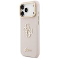 Puzdro Guess Grained Big 4G & Stand Camera pre iPhone 17 Pro Max ružové