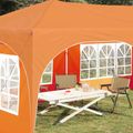 vidaXL Prístrešok na párty 575 x 288 x 245 cm Oranžová Oxfordská látka