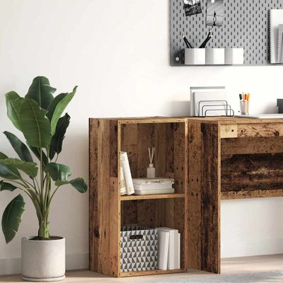 vidaXL Knižnica staré drevo 40x24x176 cm kompozitné drevo