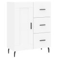 vidaXL Vysoká skrinka biela 69,5x34x180 cm spracované drevo