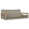 vidaXL Hojdacia lavica sivá 109x62x40 cm polyratanová
