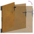 vidaXL Záhradná brána 85x100 cm, corten oceľ, štvorcový dizajn