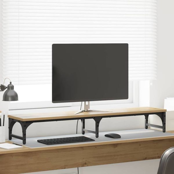 vidaXL Stojan na monitor Remeselný dub 105 x 23 x 15,5 cm