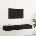 vidaXL TV skrinky s LED svetlami 2 ks, čierny dub 60x35x15,5 cm