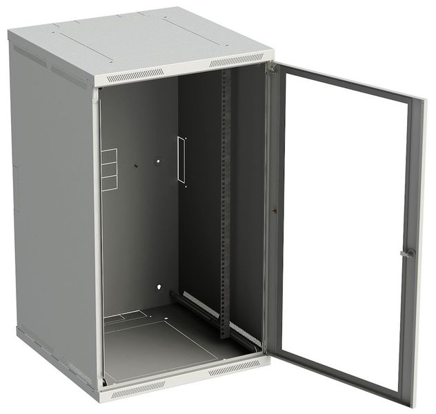 Solarix Rozvaděč nástěnný SENSA 21U 600mm, dveře sklo, RAL 7035, SENSA-21U-66-11-G Rozvadec, 21U, 600 × 600 mm, sklenené dvere, IP 20, 19" standard, perforace, RAL 7035, 39 kg