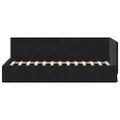 vidaXL Rohový rám postele s čelnou doskou Čierna 80 cm x 200 cm Zamat