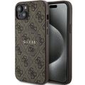 Puzdro Guess pre iPhone 15 6,1" GUHMP15SG4GFRW hnedá HC MAGSAFE PU 4G RING CLASSIC LOGO
