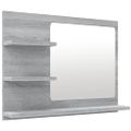vidaXL Kúpeľňové zrkadlo sivý dub sonoma 60x10,5x45cm spracované drevo