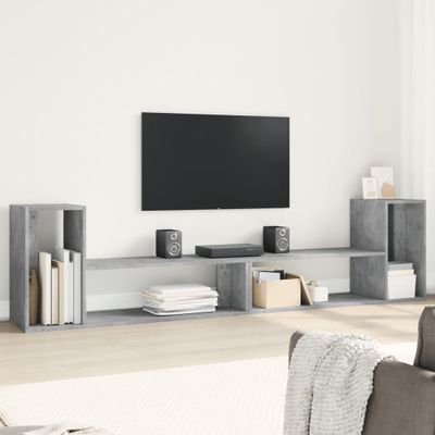 vidaXL TV skrinky 2 ks betónovosivé 100x30x50 cm kompozitné drevo