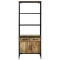 vidaXL Highboard Hnedá 70 x 35 x 180 cm Masívne mango drevo