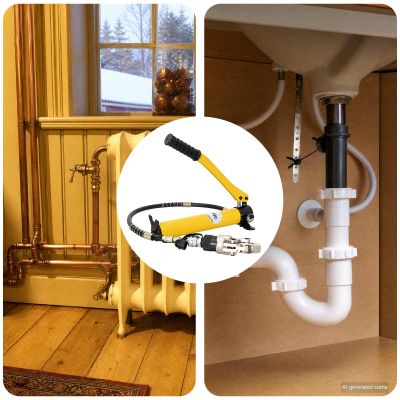 vidaXL Hydraulický nástroj na lisovanie potrubia