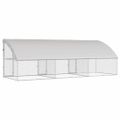 vidaXL Klietka pre sliepky 3 ks Strieborná 600 x 200 x 200 cm