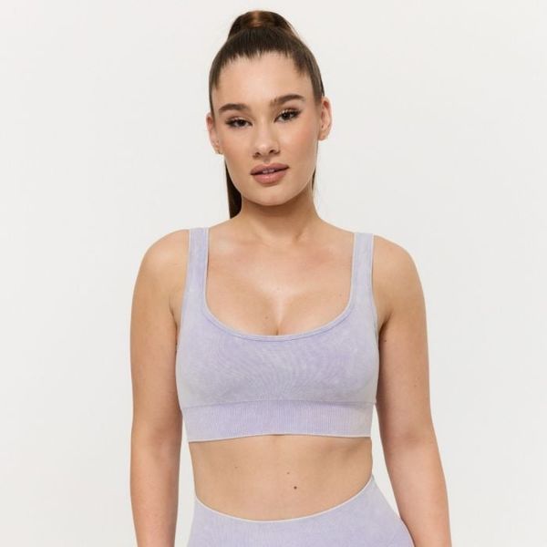 Bezšvová športová podprsenka Lift Violet - GymBeam, veľkosť S