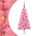 vidaXL Vianočný stromček Ružová 120 cm PVC