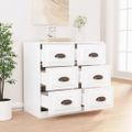 vidaXL Komoda biela 70x35,5x67,5 cm spracované drevo
