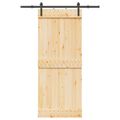 vidaXL Posuvné dvere NARVIK Prírodná a čierna 85 x 210 cm (152,5 cm)