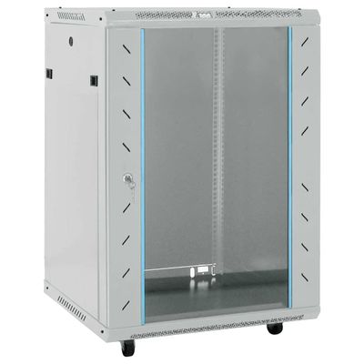 vidaXL Sieťový kabinet s úložiskom Sivá 60 x 60 x 80 cm Oceľ