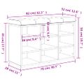 vidaXL Lavička na topánky dymový dub 82x32x50 cm kompozitné drevo