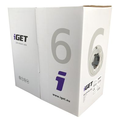 Sieťový kábel iGET CAT6 UTP PVC Eca 305m/box