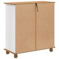 vidaXL Komoda ASKIM Biela 91 x 40 x 95,5 cm Masívne borovicové drevo