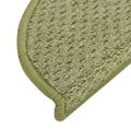 vidaXL Kobercové nášľapy na schody 15 ks zelené 65x21x4 cm