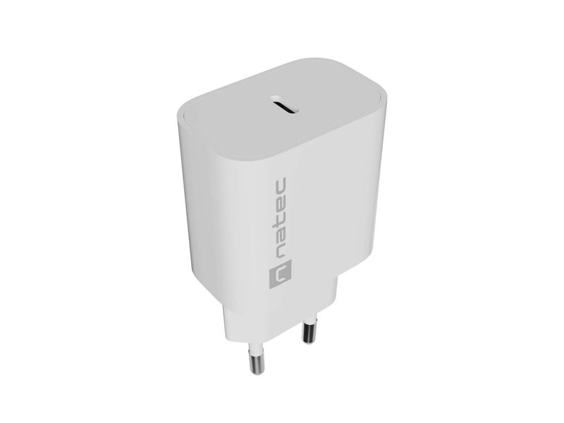 Univerzálna nabíjačka Natec RIBERA 20W, 1X USB-C, biela
