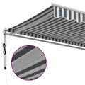 vidaXL Automaticky zaťahovacia markíza antracit a biela 500x350 cm