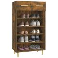 vidaXL Botník dymový dub 60x35x105 cm spracované drevo