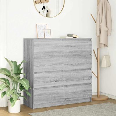 VidaXL Príborník Grey Sonoma 100x35x99 cm Engineered Wood