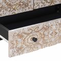vidaXL Vysoký stolík Biela 60 x 33,5 x 100 cm Masívne mango drevo