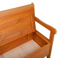 vidaXL Vonkajšia lavička s úložiskom Hnedá 119 x 44 x 76 cm