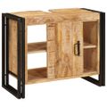 vidaXL Skrinka pod umývadlo Hnedá 71 x 33 x 58 cm Masívne mango drevo