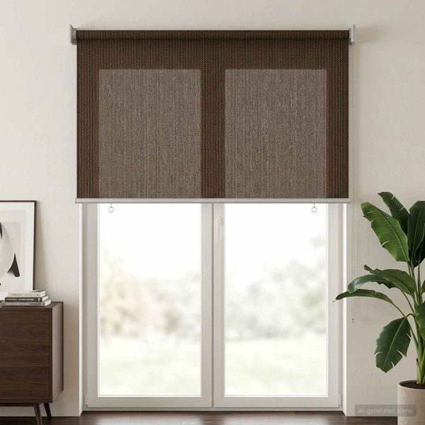 vidaXL Vonkajšia roleta s blokovaním UV žiarenia 90% Hnedá 80 x 230 cm