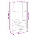 vidaXL Knižnica VIGO biela 60x35x114,5 cm masívna borovica