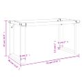 vidaXL Nohy konferenčného stolíka O-rám 70x30x43 cm oceľ