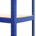 vidaXL Skladovacie regály 2 ks, modré 80x40x160 cm, oceľ a MDF