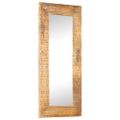 vidaXL Ručne vyrezávané zrkadlo 110x50x2,5 cm mangovníkové drevo