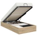 vidaXL Otomanový posteľný rám s úložiskom Sonoma dub 203 x 90 x 25 cm