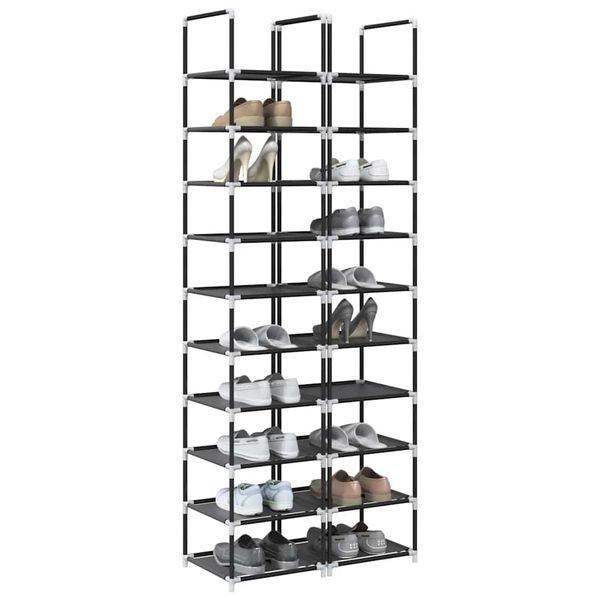 VidaXL Stojany na topánky 2 ks 10-vrstvové 33x33x174 cm netkaná látka