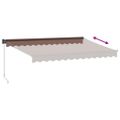 vidaXL Ručne zaťahovacia markíza hnedá 350x250 cm