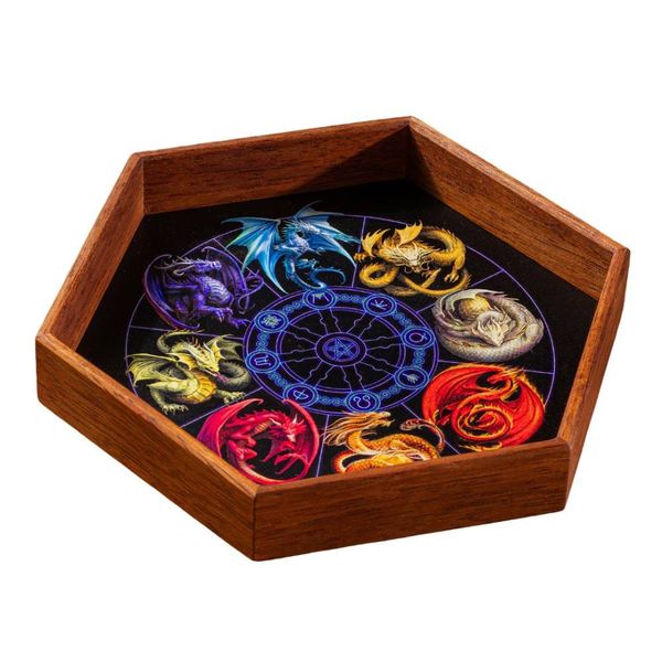 Drevený Dice Tray - Dragons of the Sabbats