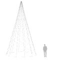 vidaXL Vianočný stromček na stožiari teplé biele svetlo 3000 LED 800cm
