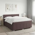 vidaXL Posteľ boxspring s matracom Tmavohnedá 140 x 200 cm Látka