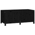 vidaXL Záhradný úložný box čierny 134x68x64 cm masívna borovica