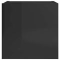 vidaXL Nástenné TV skrinky 4 ks lesklé čierne 30,5x30x30 cm