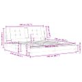 vidaXL Rám postele bez matraca Zadar kapučínový 200x200 cm umelá koža