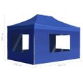 vidaXL Profesionálny skladací stan+steny, hliník 4,5x3 m, modrý